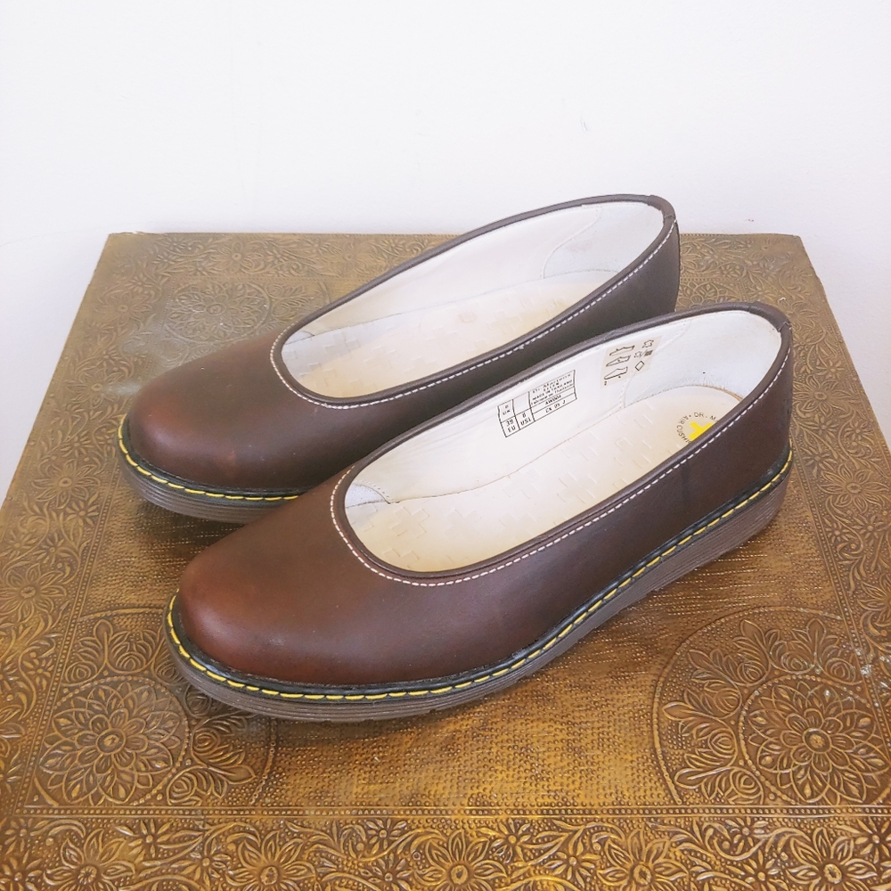 Doc Martens Ellen Brown Leather Flats